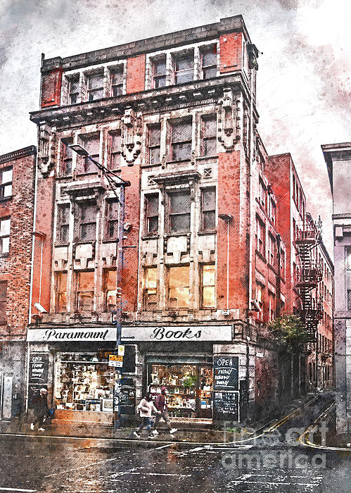 Manchester city watercolor by Justyna Jaszke JBJart Manchester city watercolor by Justyna Jaszke JBJart